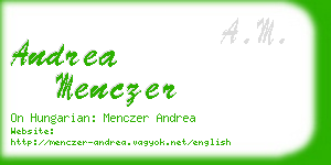 andrea menczer business card